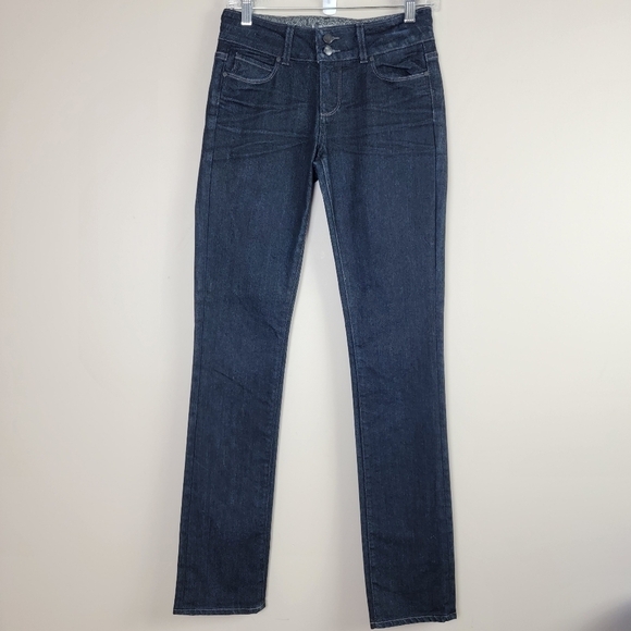 Paige Hidden Hills Straight Dark Wash Denim Blue Jeans Sz 26 - Picture 2 of 16
